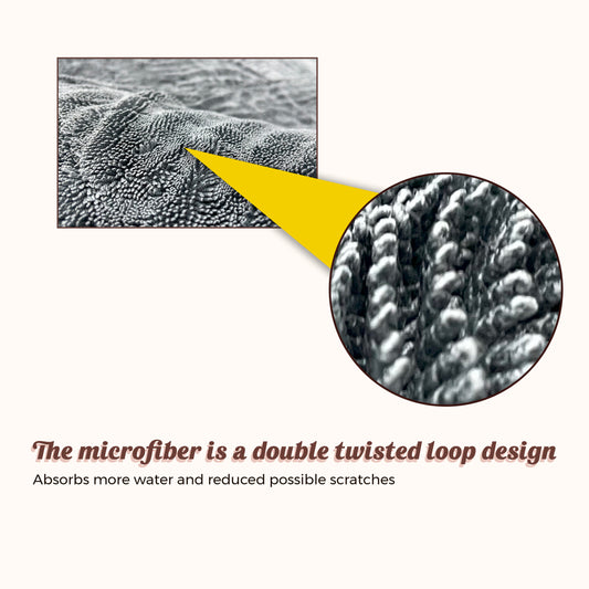 Ultra-absorberende microvezel drooghanddoek | Snelle, streepvrije droge auto