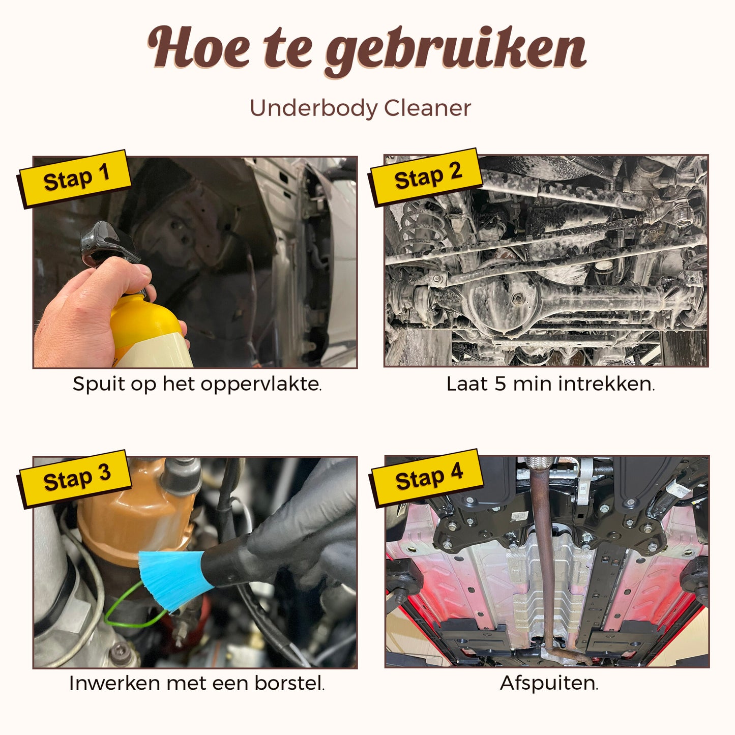 Bodem- en motorreiniger | reiniger speciaal voor onderkant, wielkasten en motor!