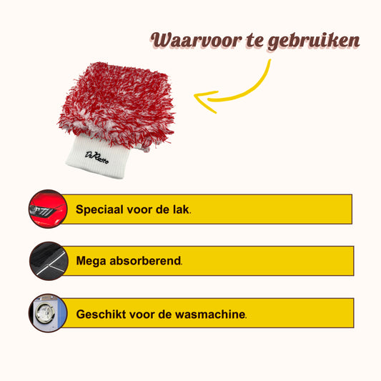 Premium spons |  Microvezel was handschoen