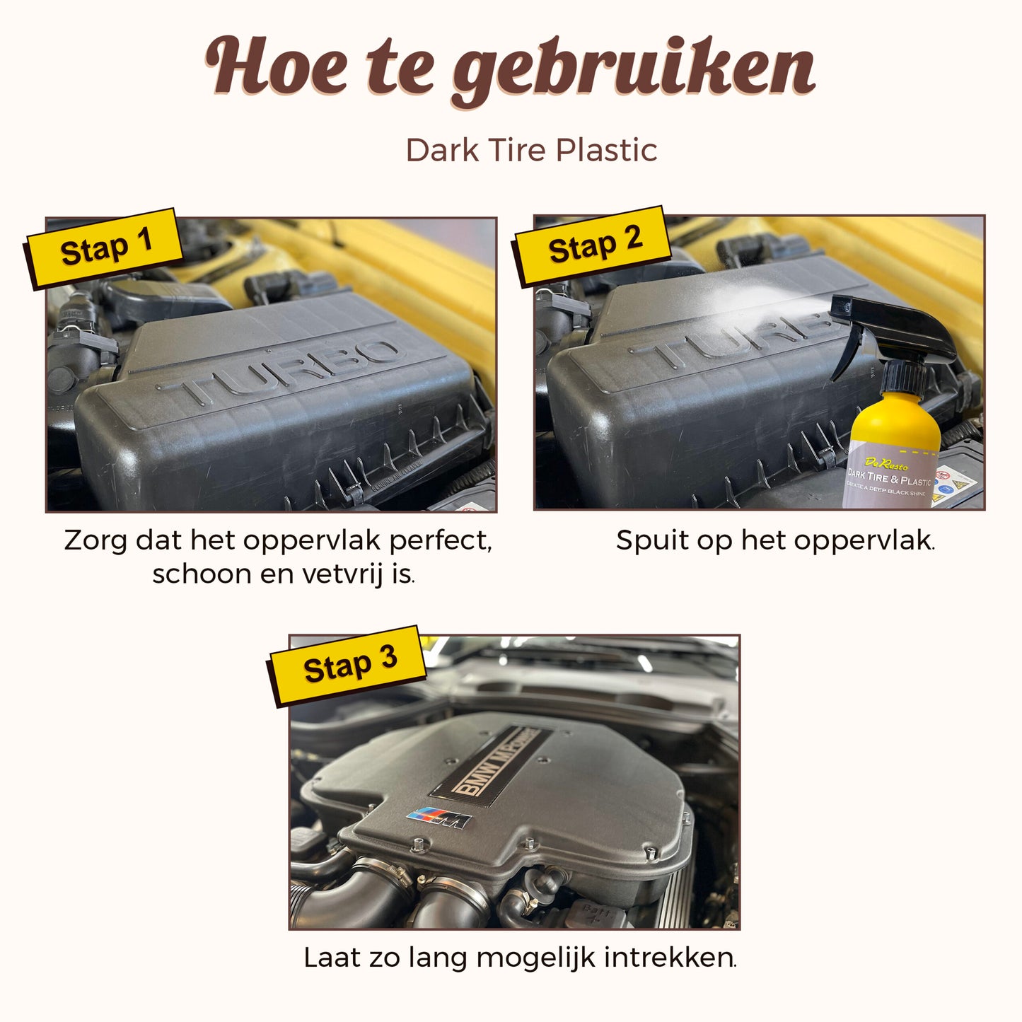 Dark Tire & Plastic | Siliconenvrij | Banden en kunststof glans