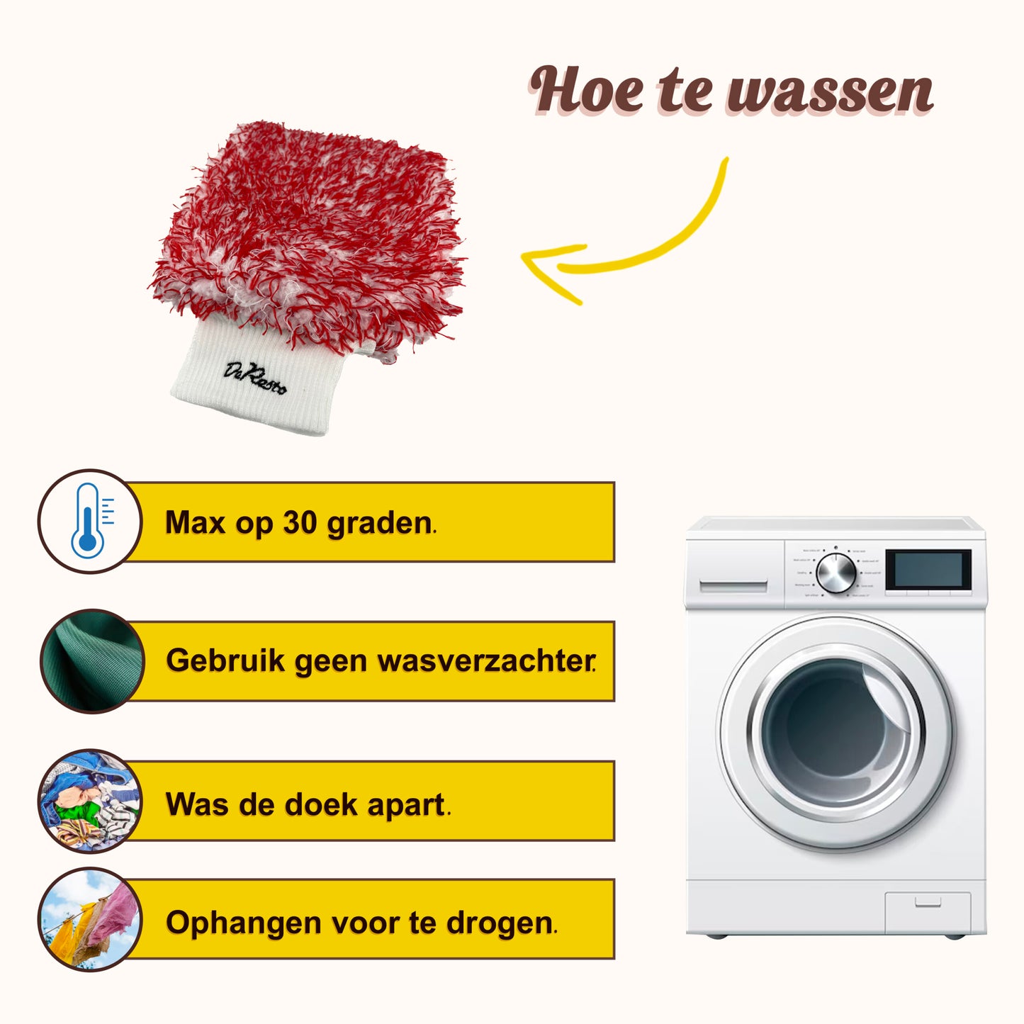 Premium spons |  Microvezel was handschoen