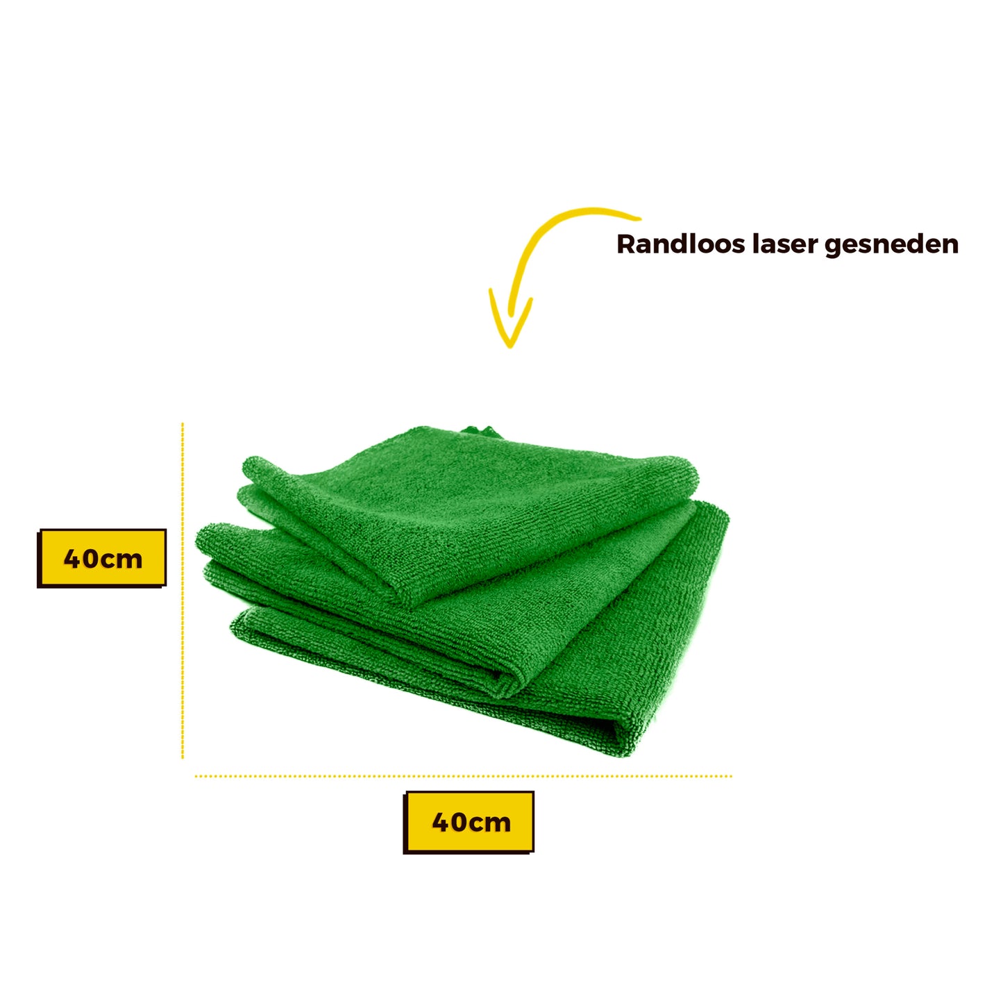 Premium Interieur Microvezel Doeken | Randloos | Voor Interieur en leer | 3 Stuks