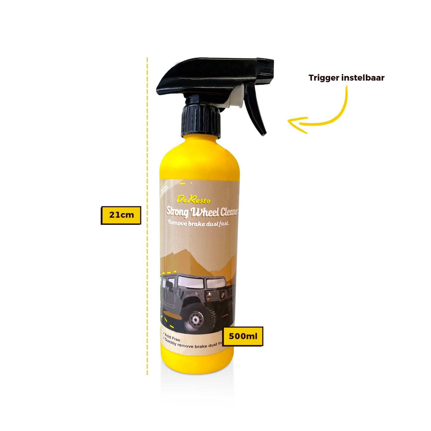 Strong Wheel Cleaner | Zuurvrije formule| Verwijderd remstof