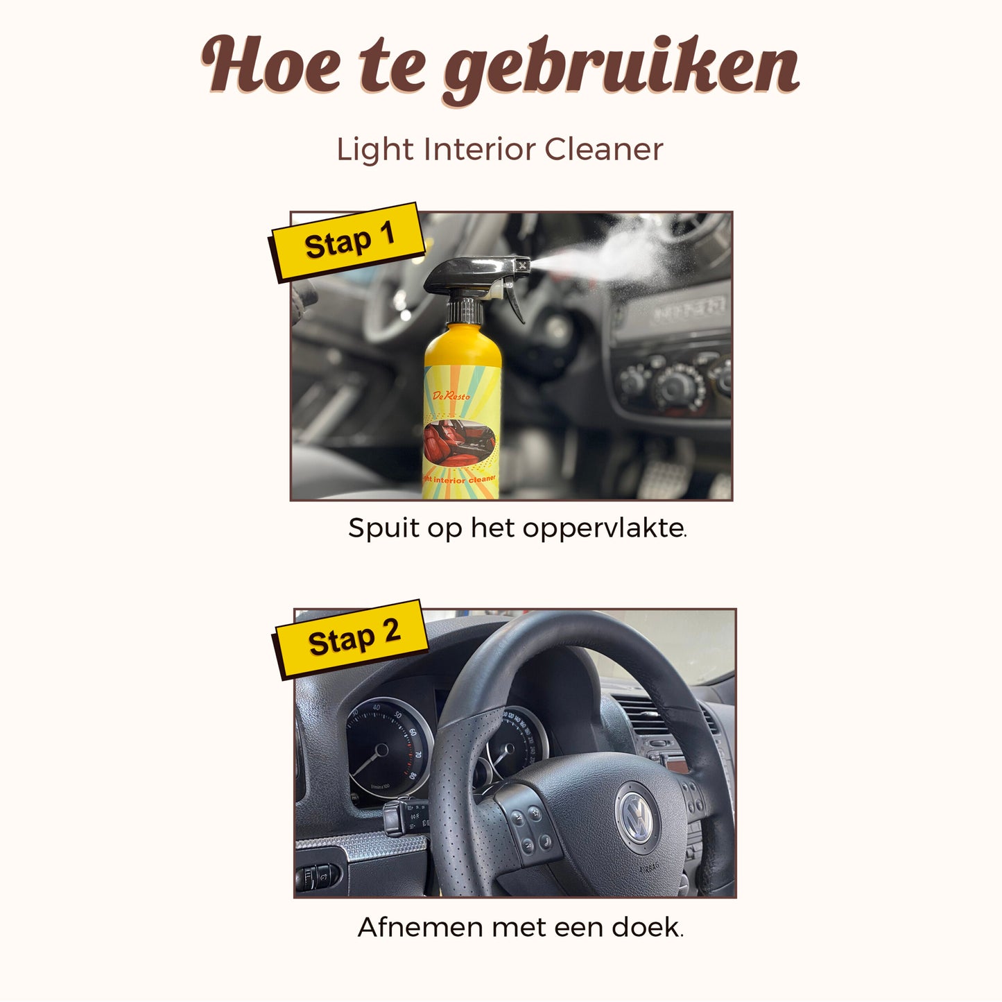 Lichte interieurreiniger | Onderhoudsreiniger & leer
