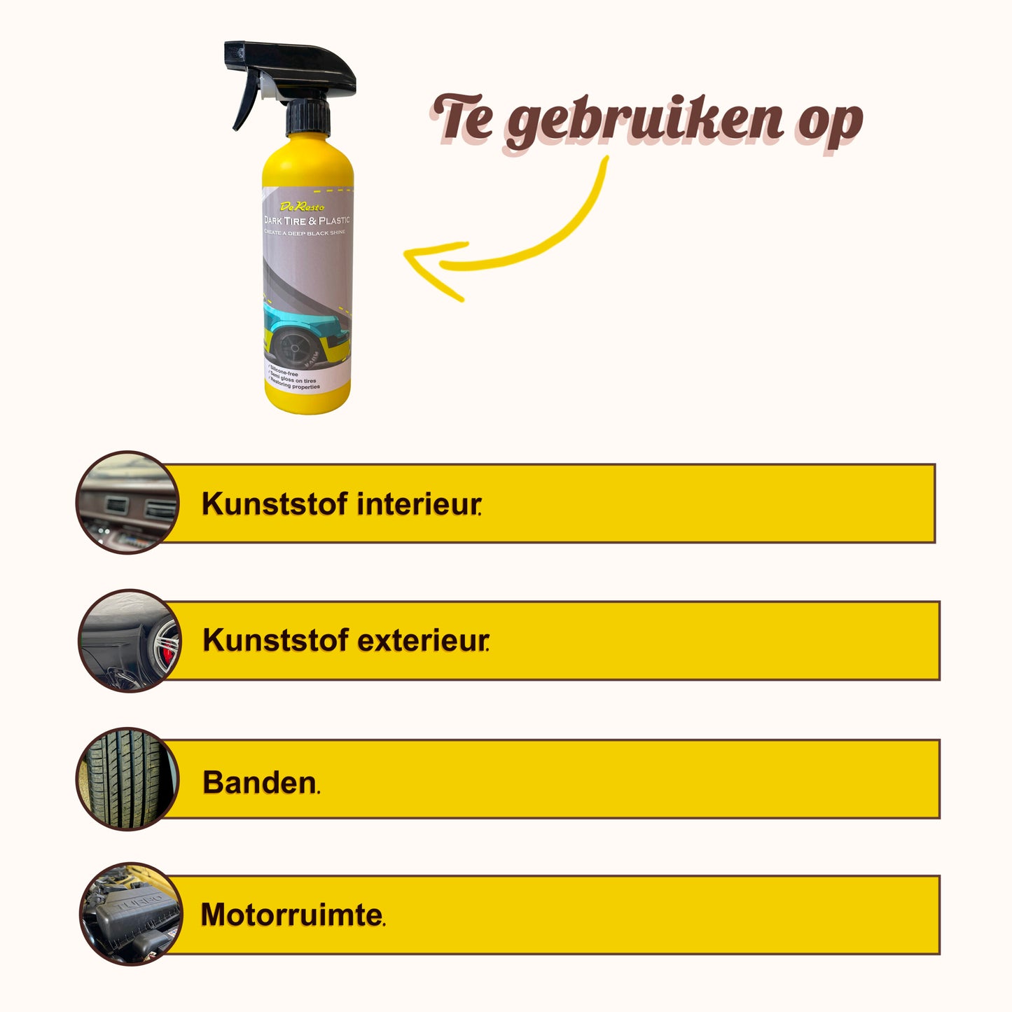 Dark Tire & Plastic | Siliconenvrij | Banden en kunststof glans